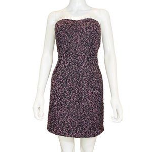 NWOT Pink/Black Tweed Bodycon Strapless Dress - Women's Sizes M, L Monteau Dress